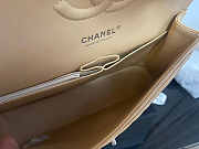 Chanel Flap Bag Chevron Lambskin Beige Silver 25cm - 4