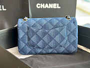 Chanel Flap Bag Denim Gold 25cm - 4