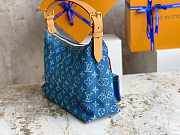 Louis Vuitton LV Vintage Denim Handbag Double Pocket 30x10x19cm - 3