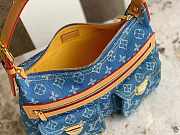 Louis Vuitton LV Vintage Denim Handbag Double Pocket 30x10x19cm - 2