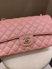 Chanel Classic Medium Double Flap Iridescent Pink Caviar 25cm - 4