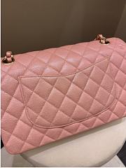 Chanel Classic Medium Double Flap Iridescent Pink Caviar 25cm - 3