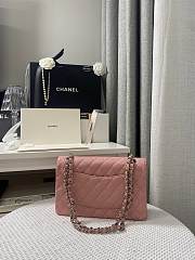 Chanel Flap Bag Caviar Pink Silver 25cm - 2