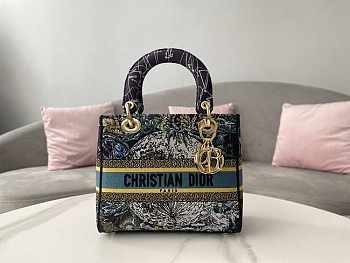 Dior Lady D-lite Blue Bag 24cm