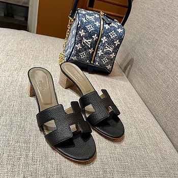 Hermes Black Sandals Heel