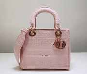 Dior Medium Lady D-lite Bag Rosewood 24 x 20 x 11 cm - 1