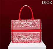 Dior Medium Book Tote White and Red Bandana 36 x 27.5 x 16.5 cm - 6