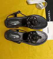 Chanel Flower Camellia Black Sandals  - 2