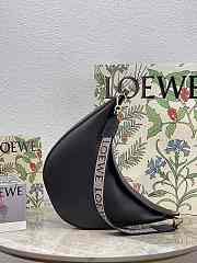 Loewe Luna Bag In Satin Calfskin And Jacquard Black 27x29.5x8cm - 3