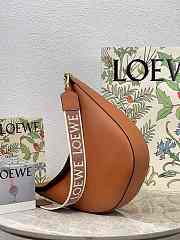 Loewe Luna Bag In Satin Calfskin And Jacquard Pecan 27x29.5x8cm - 4