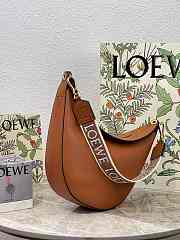 Loewe Luna Bag In Satin Calfskin And Jacquard Pecan 27x29.5x8cm - 2