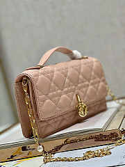 Dior Mini Miss Bag Cannage Lambskin Pink 21 x 11.5 x 4.5 cm - 2