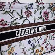 Dior Large Book Tote White Multicolor Petites Fleurs 42 x 35 x 18.5 cm - 2