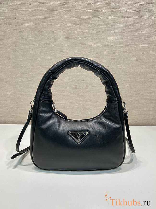 Prada Soft Padded Nappa Leather Mini Black Bag 21x12.5x6.5cm - 1