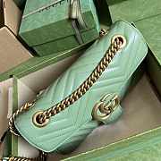 Gucci GG Marmont Small Shoulder Bag Sage Green 26x15x7cm - 5