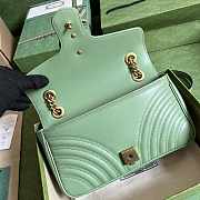 Gucci GG Marmont Small Shoulder Bag Sage Green 26x15x7cm - 3