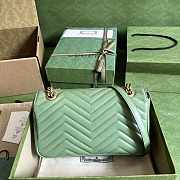 Gucci GG Marmont Small Shoulder Bag Sage Green 26x15x7cm - 2