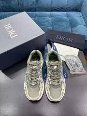 Dior B30 Olive Mesh And Cream Technical Fabric Sneakers - 5