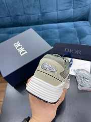 Dior B30 Olive Mesh And Cream Technical Fabric Sneakers - 4