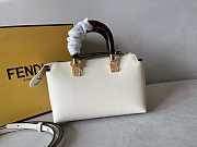 Fendi By The Way Mini Small White Leather Elaphe 20.5x9x12cm - 5