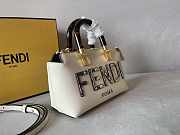 Fendi By The Way Mini Small White Leather Elaphe 20.5x9x12cm - 3