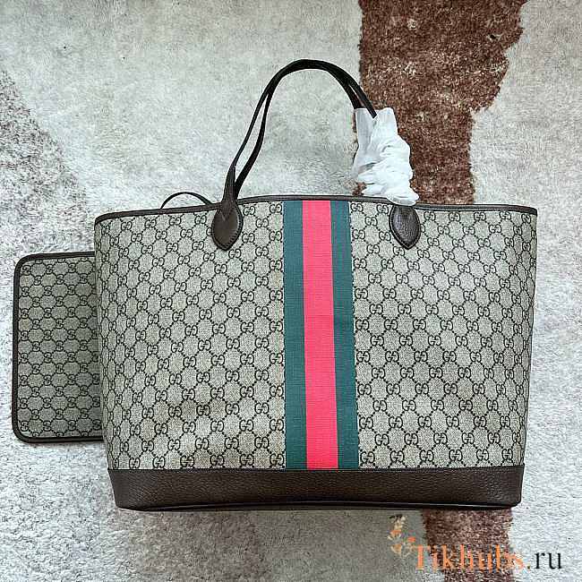 Gucci Ophidia GG Large Tote Bag Brown 40x33x19cm - 1