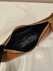 Prada Leather Shoulder Bag Brown 22.5x18.5x6cm - 2