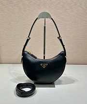 Prada Leather Shoulder Bag Black 22.5x18.5x6cm - 1