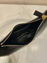 Prada Leather Shoulder Bag Black 22.5x18.5x6cm - 4