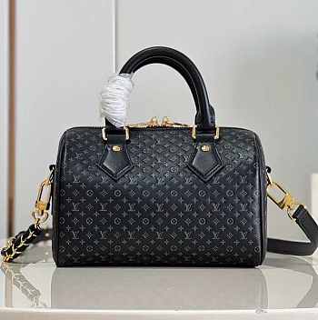 Louis Vuitton LV Speedy Bandouliere 20 Black 20.5x13.5x12cm