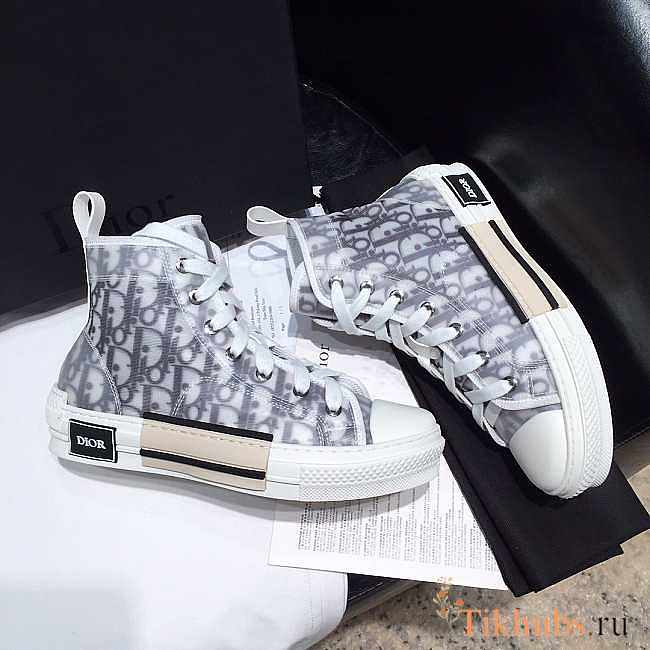 Dior B23 High-top Sneaker White and Black  - 1