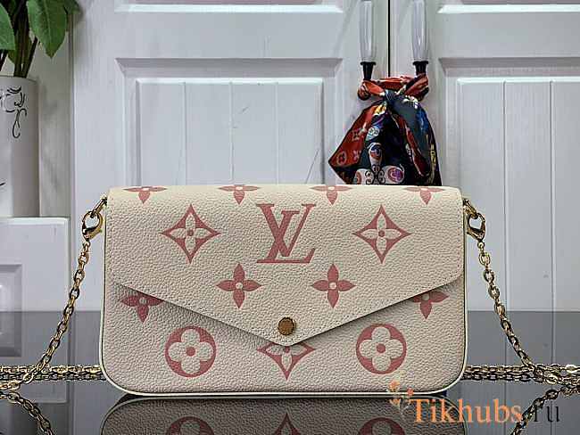 Louis Vuitton LV Felicie Pochette Monogram Rose 21 x 12 x 3 cm - 1