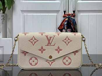 Louis Vuitton LV Felicie Pochette Monogram Rose 21 x 12 x 3 cm