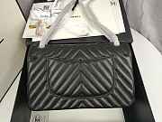 Chanel Medium Flap Bag Chevron Lambskin Black Hardware 25cm - 3