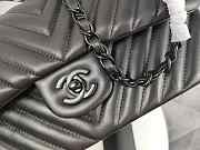 Chanel Medium Flap Bag Chevron Lambskin Black Hardware 25cm - 2