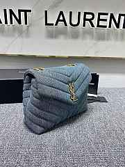 YSL Loulou Denim Gold Bag 25cm - 6