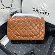 Chanel Flap Bag Lambskin Brown Gold 30cm - 5