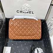 Chanel Flap Bag Lambskin Brown Gold 30cm - 4