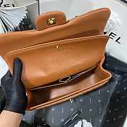 Chanel Flap Bag Lambskin Brown Gold 30cm - 2