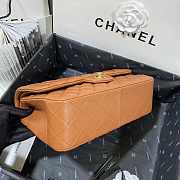 Chanel Flap Bag Lambskin Brown Gold 30cm - 3