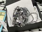 Chanel 23P Limited Edition New Classic Sequin Bag Silver 20cm - 3