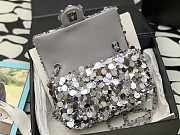 Chanel 23P Limited Edition New Classic Sequin Bag Silver 20cm - 2