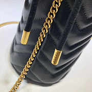 Gucci GG Marmont Mini Bucket Bag Black 19x17cm - 3