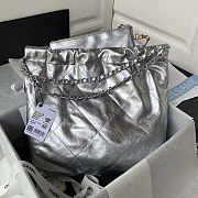 Chanel 22 Handbag Silver 35x37x7cm - 5