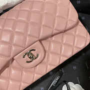 Chanel Flap Bag Jumbo Lambskin Silver Pink 30cm - 6