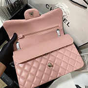 Chanel Flap Bag Jumbo Lambskin Silver Pink 30cm - 5