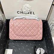 Chanel Flap Bag Jumbo Lambskin Silver Pink 30cm - 4