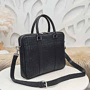 Bottega Veneta Slim Intrecciato Briefcase Black 36x29x7.5cm - 5