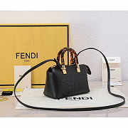 Fendi By The Way Mini Boston Bag Black 17x18x8cm - 4