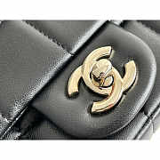 Chanel Monaco Mini Square Flap Bag Black Lambskin 16.5x13.x8cm - 2